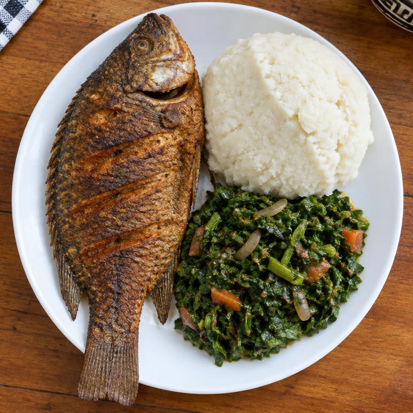 Fried Tilapia & Ugali